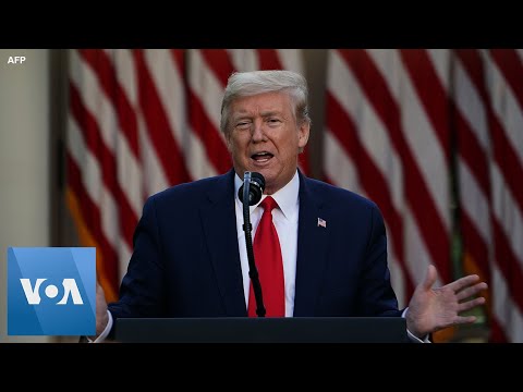 US President Trump Says There is Enough Coronavirus Testing to Re-Open the Country