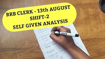 Was I satisfied with my first attempt ?RRB clerk 13 Aug shift-2 self given analysis. #rrbclerk #rrb