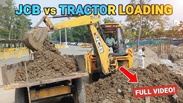 JCB Tractor Loading | Mahindra Tractor vs JCB 3DX | Backhoe Loader | Jcb Video | Kushwaha Jcb