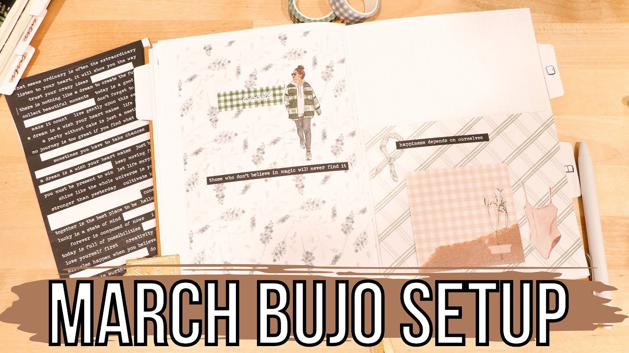 March Bullet Journal Setup | March 2023 Bujo Setup | Hemlock & Oak Bullet Journal