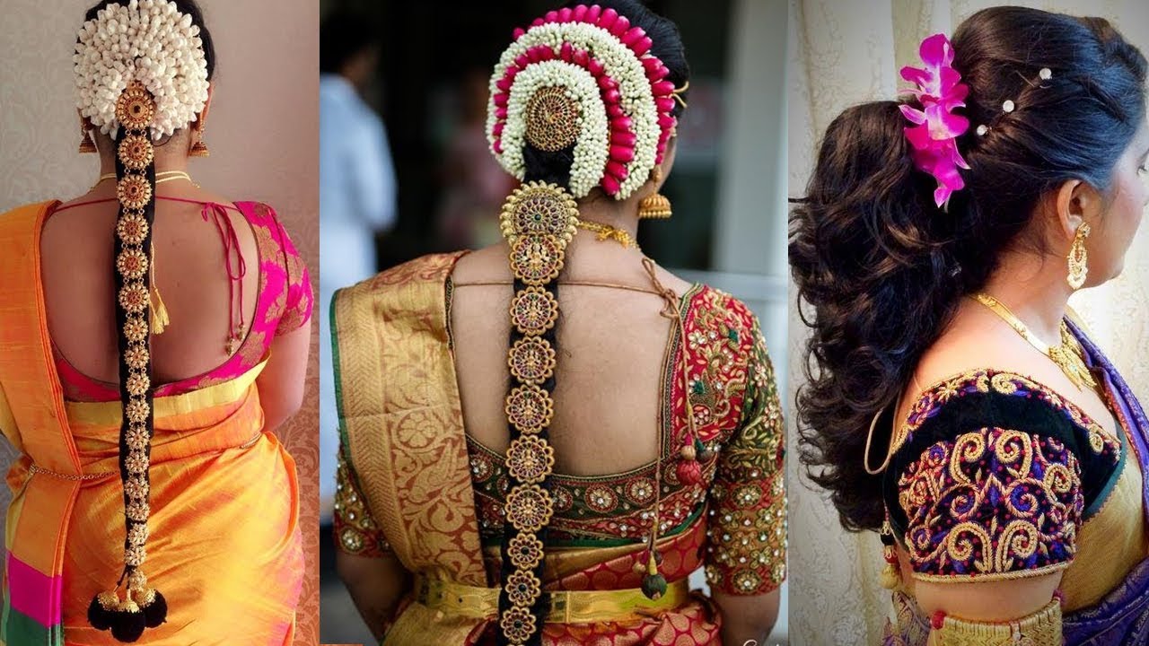 South Indian Bridal Hairstyle | Indian bridal hairstyles, South indian bride,  South indian wedding hairstyles