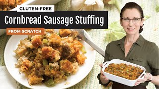 Gluten-Free Honey Cornbread Stuffing with Almond Flour