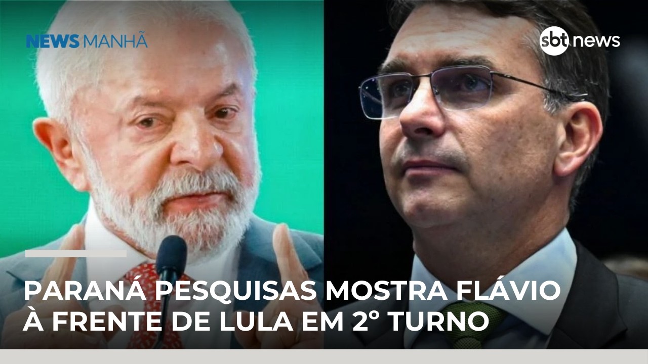 Paraná Pesquisas mostra Flávio à frente de Lula em 2º turno | #NewsManhã