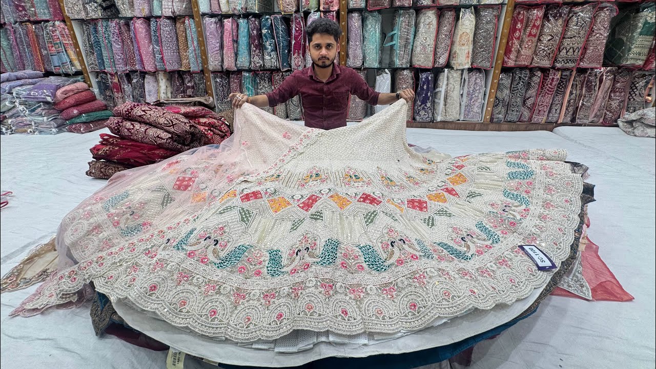 Designer Wedding Lehengas @ Wholesale Price Chickpet Bangalore Courier Available #lehenga #wedding 