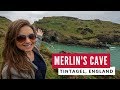 Merlin's Cave & King Arthur's Hall | Tintagel Cornwall | England Road Trip Travel Vlog 28