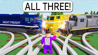 I Blocked EVERY Train Track on Roblox BUT THREE TRAINS Collide at Once screenshot 1