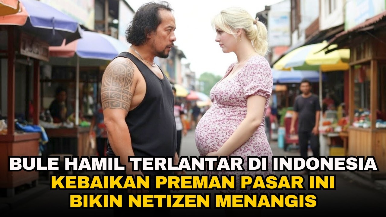 BULE HAMIL TERLANTAR DI PASAR, KEBAIKAN PREMAN INI BIKIN SEMUA TERDIAM
