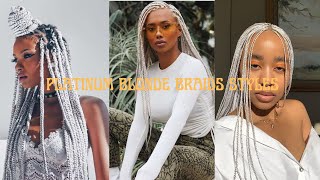 NEW AND LATEST 2022 PLATINUM BLONDE BRAIDS FOR BLACK WOMEN