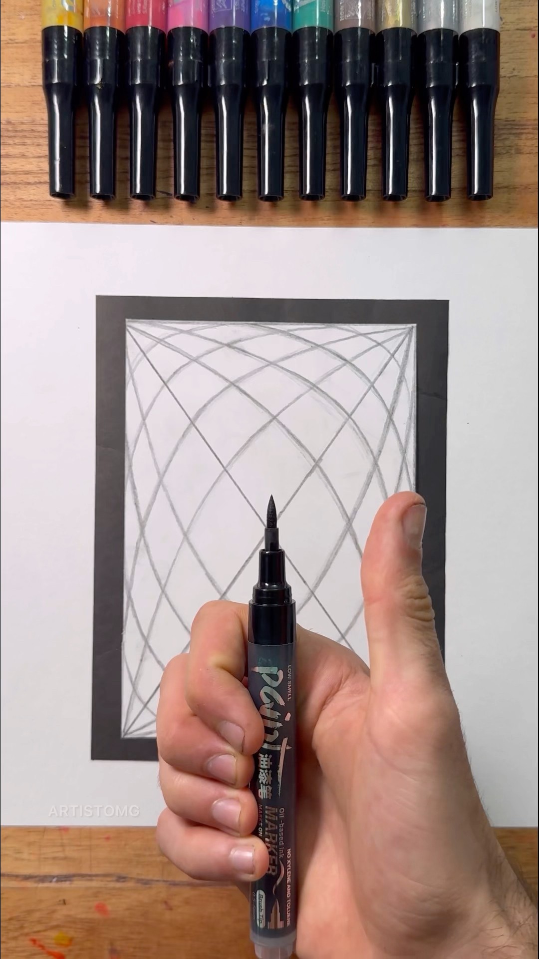 Visual Arts with Brush Tip Paint Markers! ?✨? It Looks So Satisfying… ? #artsupplies