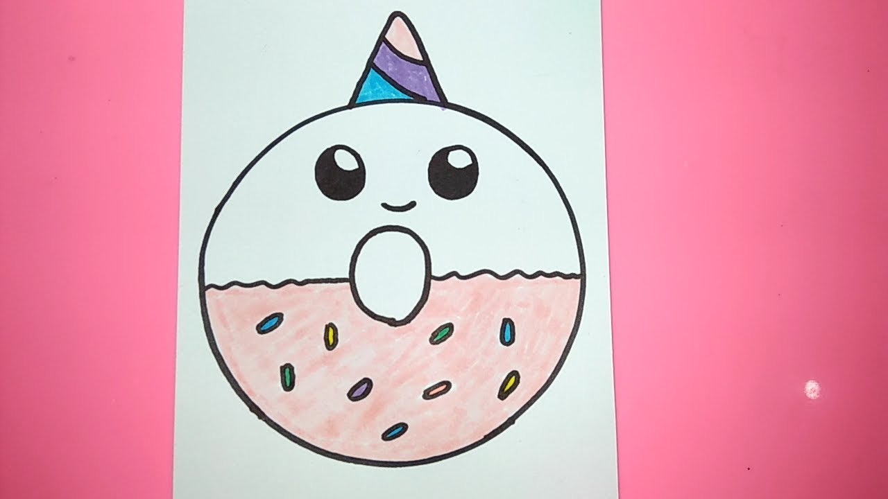 How Do You Draw A Unicorn Donut - coloring pages for kids