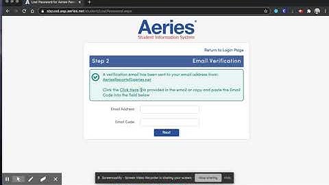 How to Reset your Aeries Password