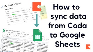 How to sync data (one-way) from a Coda doc to Google Sheets using Google Apps Script Tutorial