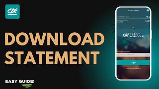 How To Download Crédit Agricole Statement PDF