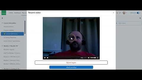 How to use the Record Video feature in Moodle 4.0