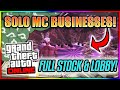 HOW TO SELL YOUR MC BUSINESSES WITH FULL STOCK AND IN FULL LOBBIES IN GTA ONLINE!! (SOLO)