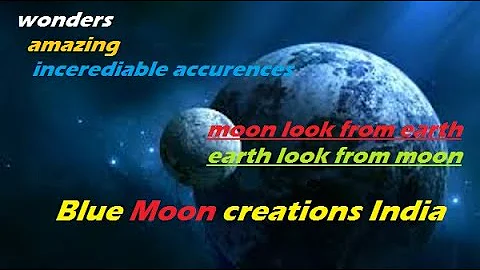 Blue Moon creations India' earth look from moon and moon look from earth