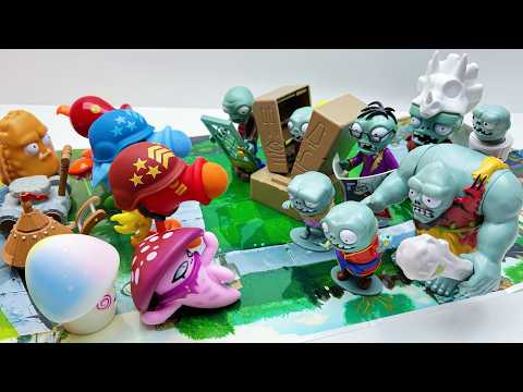 16 Min of Satisfaction Unboxing Plants vs. Zombies Toys Set Peashooter vs. Giant Zombies ｜植物大战僵尸玩具套装