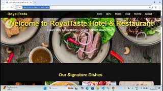 Full Stack development || UE23CS3503 || Assignment 1 || Royal Taste Hotel & Restaurant.  Net Worth