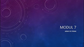 Pemrograman Bahasa C, Modul Array of String