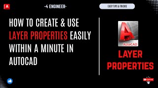 How to Create & Use Layer Properties in AutoCAD | Beginner Tutorial