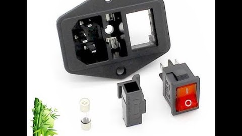 Bộ ổ công tắc có đèn + cầu chì + ổ cắm 3 chân tiện dụng #ổcắm #cầuchì #ổnguồn3 #ổ3chân #3châncầuchì