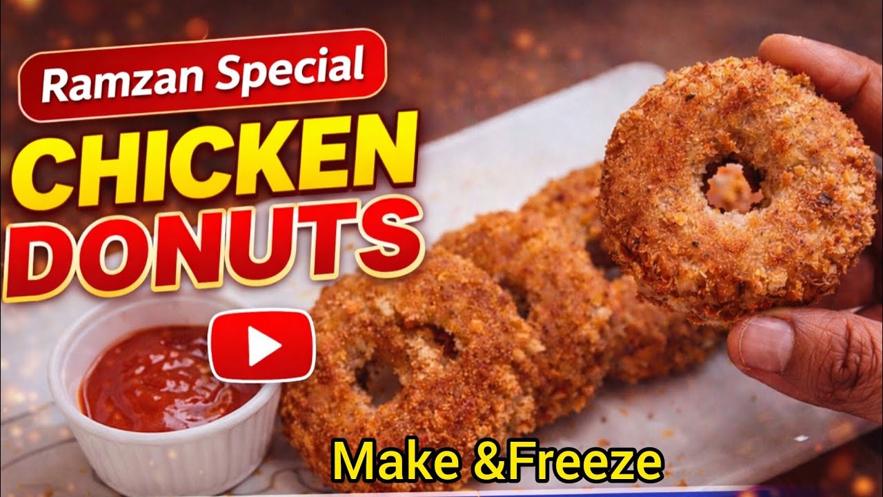 Make & Freeze Chicken Donuts for Ramadan| Easy Iftar Snack Recipe|Unique Evening Snack