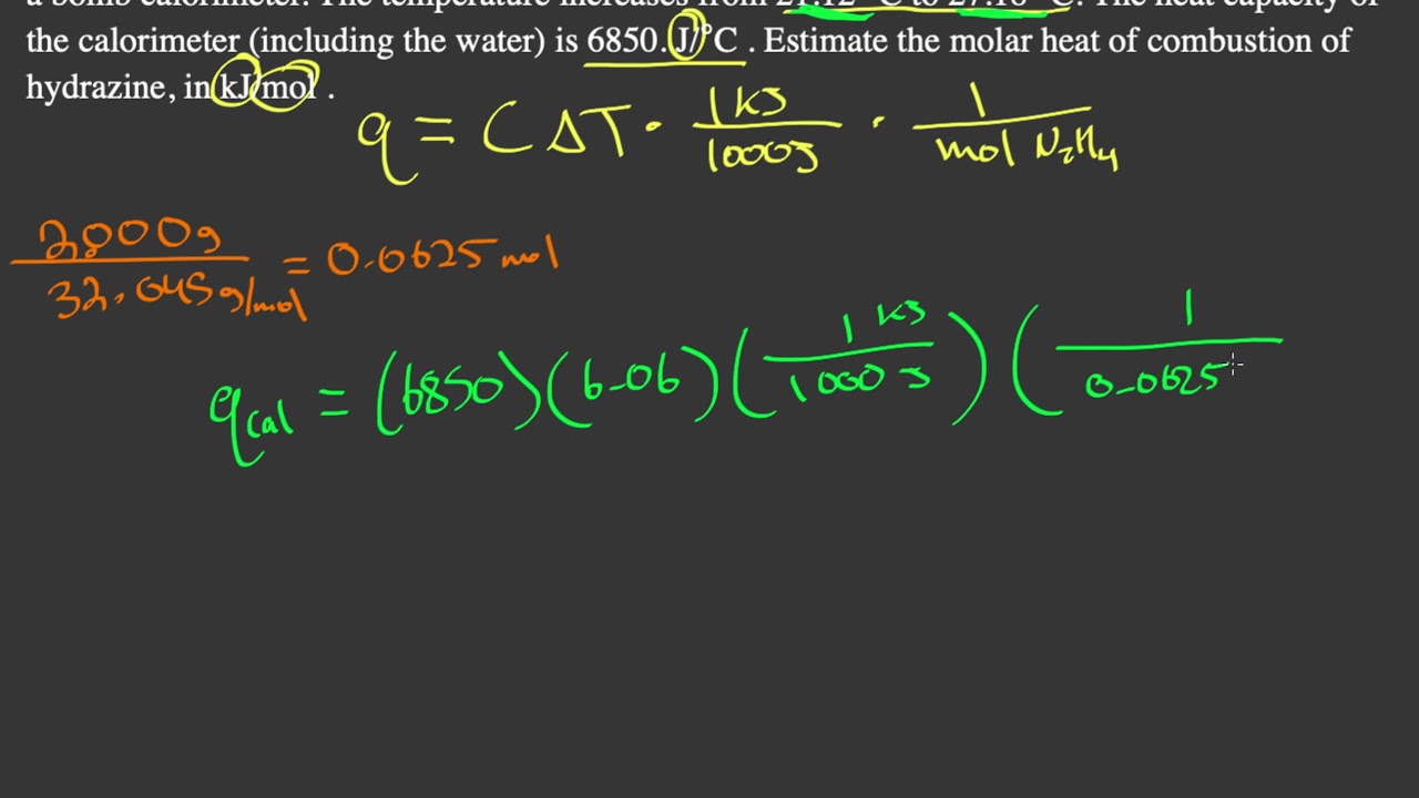 Finding Molar Heat Of Combustion YouTube Finding Molar Heat Of Combustion YouTube