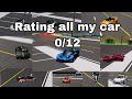 Roblox vehicle legend rating all my car