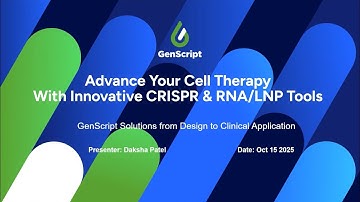 Advance Your Cell Therapy with Innovative CRISPR & mRNA-LNP Tools