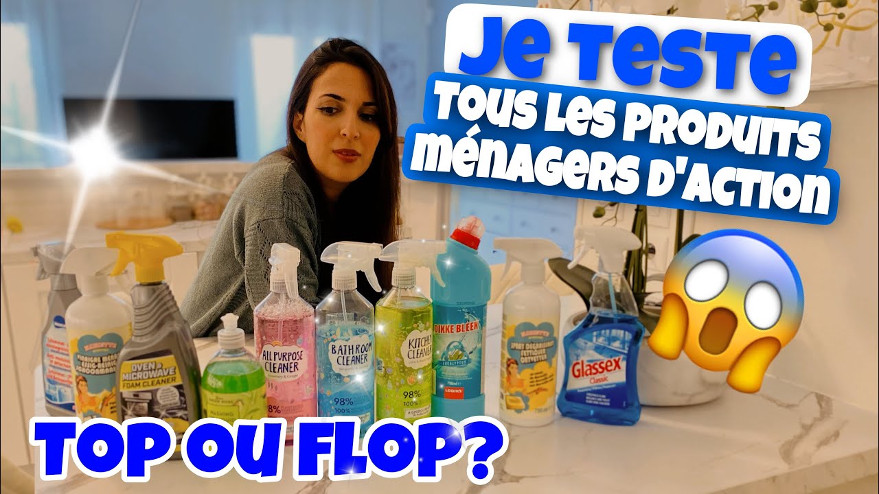 JE TESTE TOUS LES PRODUITS MÉNAGERS D’ACTION !!! TOP OU FLOP 👍👎