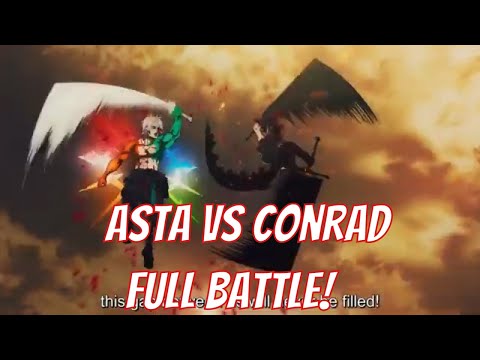 Asta vs Conrad Full Fight | Black Clover English Sub