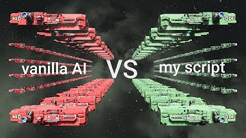 200 drones battle, Swarm script vs vanilla AI - Space Engineers