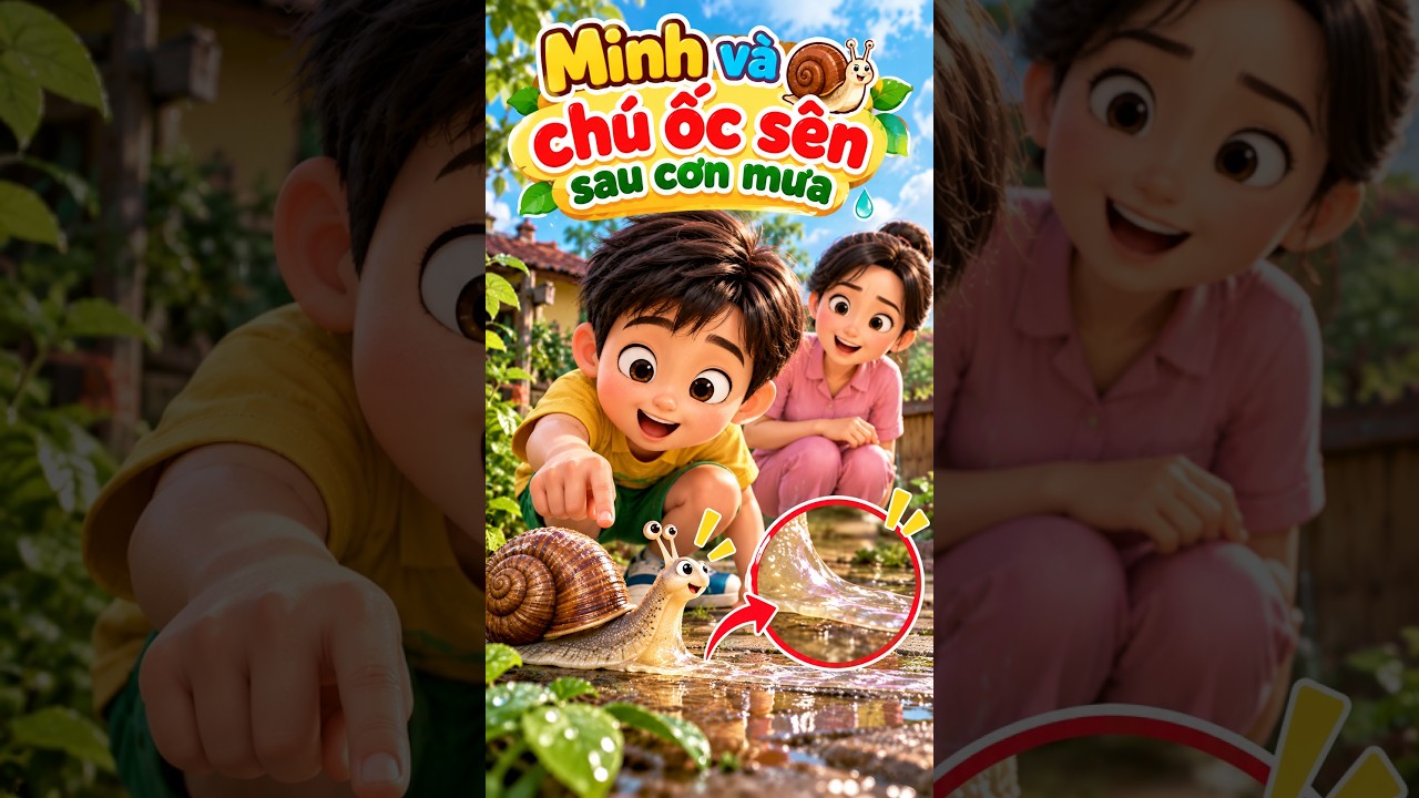 Minh và chú ốc sên. cười thả ga....