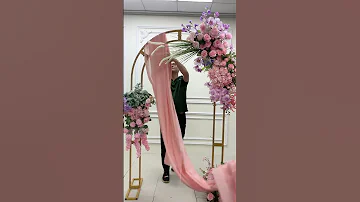 Pink Rose Arch Decor Hang Floral Row Wedding Backdrop Floor Floral Arrangement Floraldesign Diy 