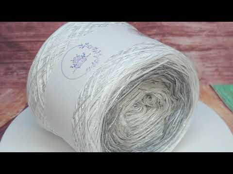 Video: Příze Čarovné klbko, (3n), 1000m, Limited Edition No.170, glitter hellgrau silber