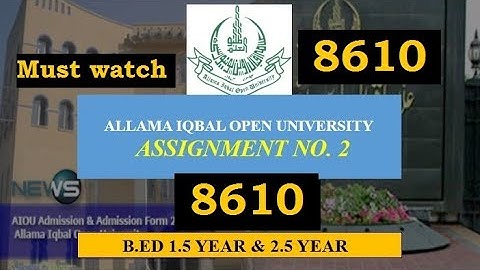 8610 Assignment 2 SOLVED SPRING 2020|B.ED 1.5 AIOU|8610 ASSIGNMENT 2 Spring 2020 B.ED 2.5  AIOU