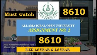 8610 Assignment 2 SOLVED SPRING 2020|B.ED 1.5 AIOU|8610 ASSIGNMENT 2 Spring 2020 B.ED 2.5  AIOU