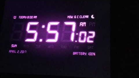 Timelapse digital clock after sunrise