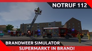 NOTRUF 112 BRANDWEER SIMULATOR - Supermarkt in de brand + vrachtwagenbrand! screenshot 2