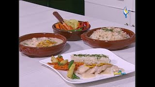 #طبخة_اليوم دجاج بالليمون، أرز بالهيل، خضار سوتيه على طريقة #الشيف_سناء_شمص