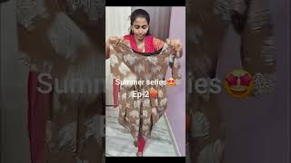summer series outfit-1🤎#viralvideo#explorepage#fashion#cotton#exploremore#frockdesign#ytsh#trending