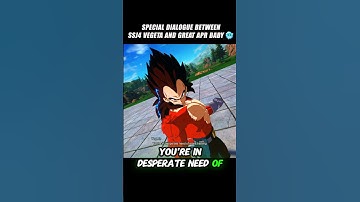 Special Dialogue Between Ssj4 Vegeta And Great Ape Baby 🥶 #crashout #ssj4vegeta #sparkingzero #dbz