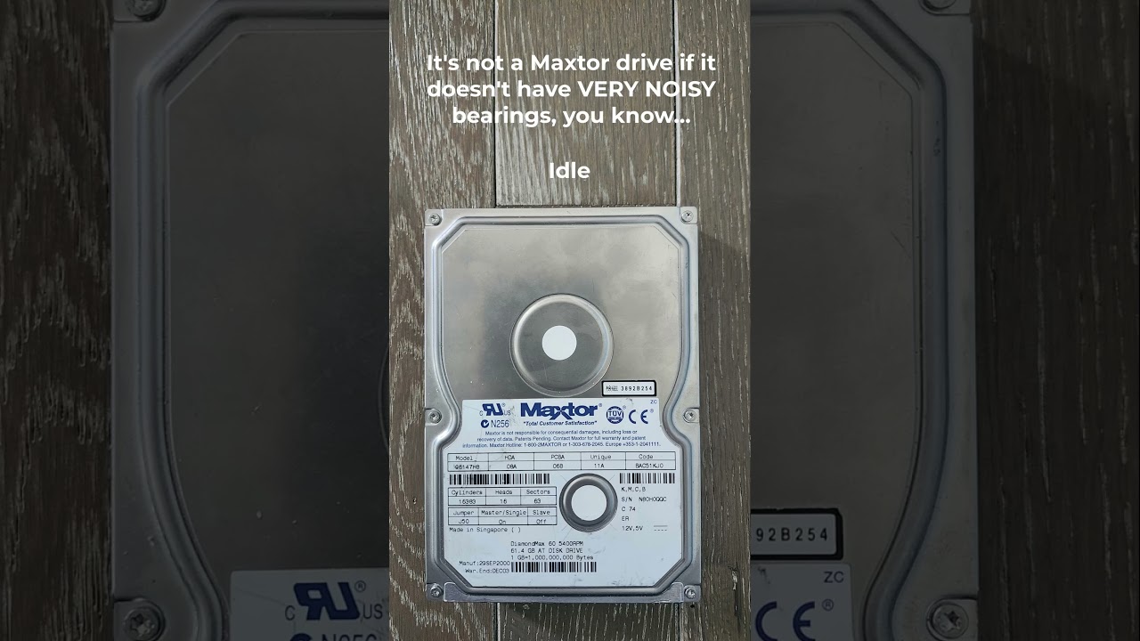 Maxtor DiamondMax 60 96147H8 HDD Sounds (