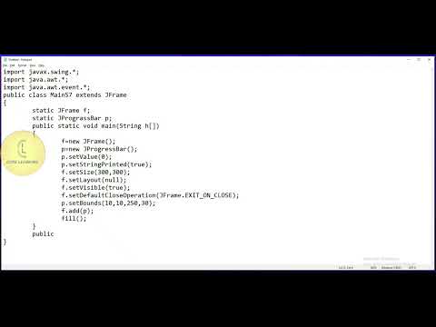 Java | Swing class 'JProgressBar' | CodeLearning