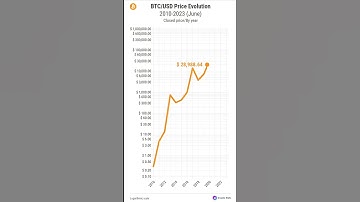 Would you pay $0.30 for 1 BTC in 2010? BTC/USD Yearly Price Chart 2010-2023 #shorts