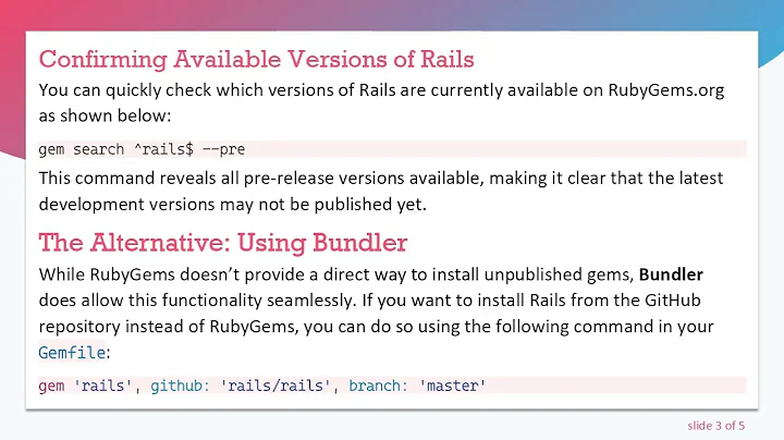 How to Install the git head of a Gem through RubyGems.org?