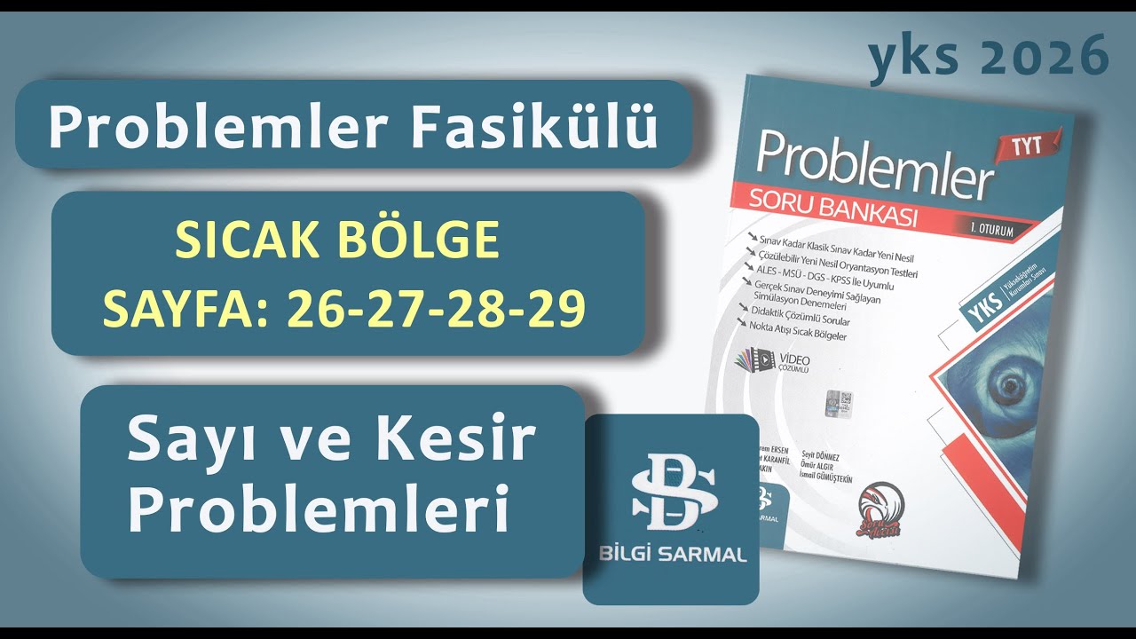 Sayı Kesir Problemleri Sayfa:26-27-28-29 Bilgi Sarmal Problemler # ...