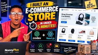 I Built an E Commerce Store in Under 5 Minutes with React js + Codex