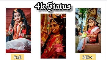 ✨Mahalaya 2021 special status✨|| Bajlo Tomar Alor benu 4k full screen status#radhakrishna_creation