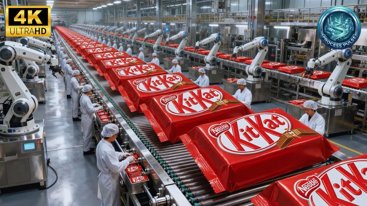 Inside Nestlé’s KitKat Production Line: How Millions of Chocolate Wafer Bars Are Made (Full Process)